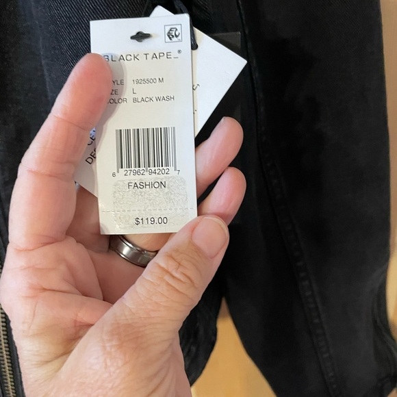 T7. Black Tape Moto Jacket. Large - Picture 4 of 8